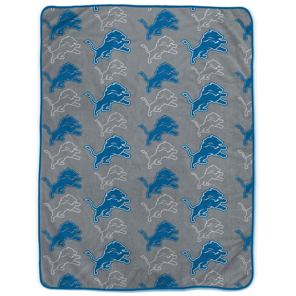 Detroit Lions NFL Team Logomania XL Blanket 66x95