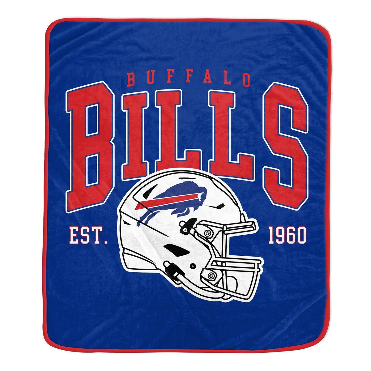 Buffalo Bills NFL Team Vintage Helmet Cozy Throw 50x60