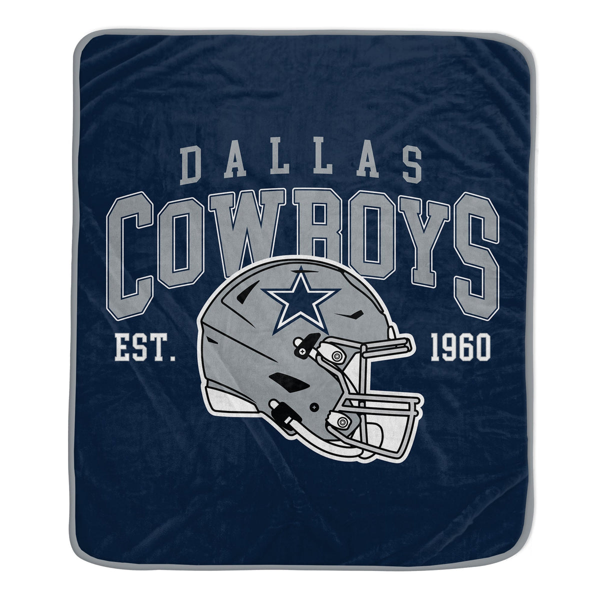 Dallas Cowboys NFL Team Vintage Helmet Cozy Throw 50x60