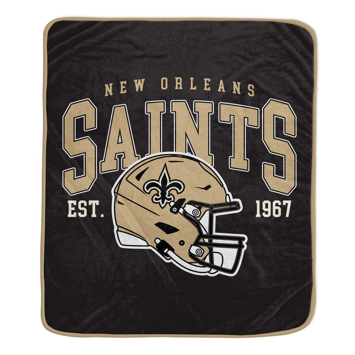 New Orleans Saints NFL Team Vintage Helmet Cozy Throw 50x60