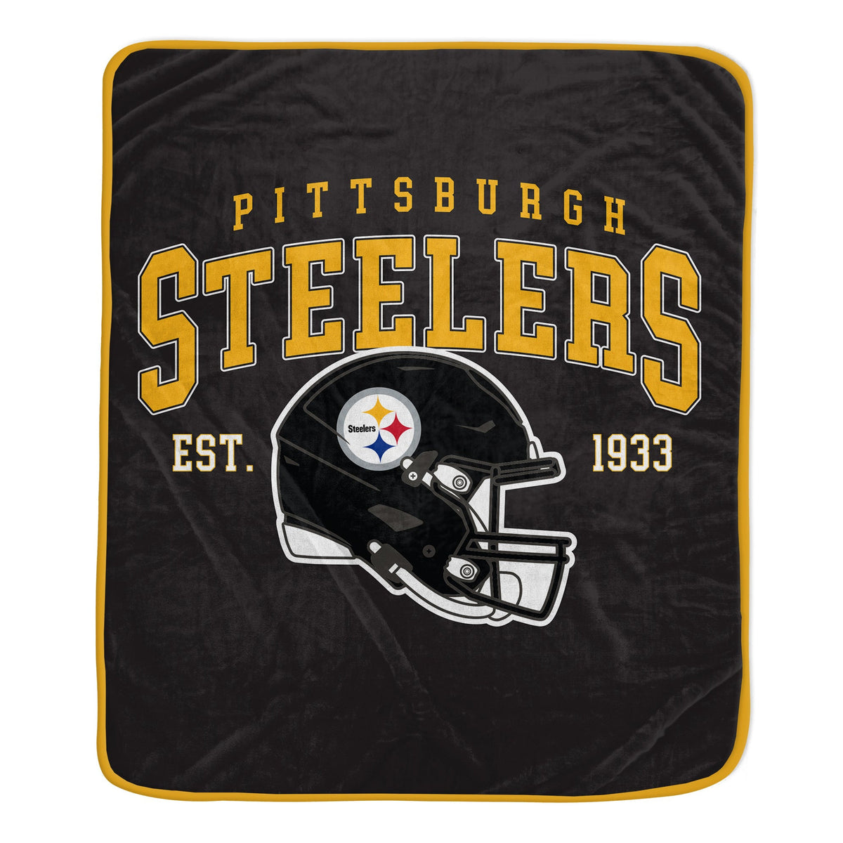 Pittsburgh Steelers NFL Team Vintage Helmet Cozy Throw 50x60