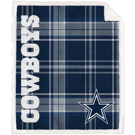 Dallas Cowboys NFL Team Classic Plaid Throw 50x60