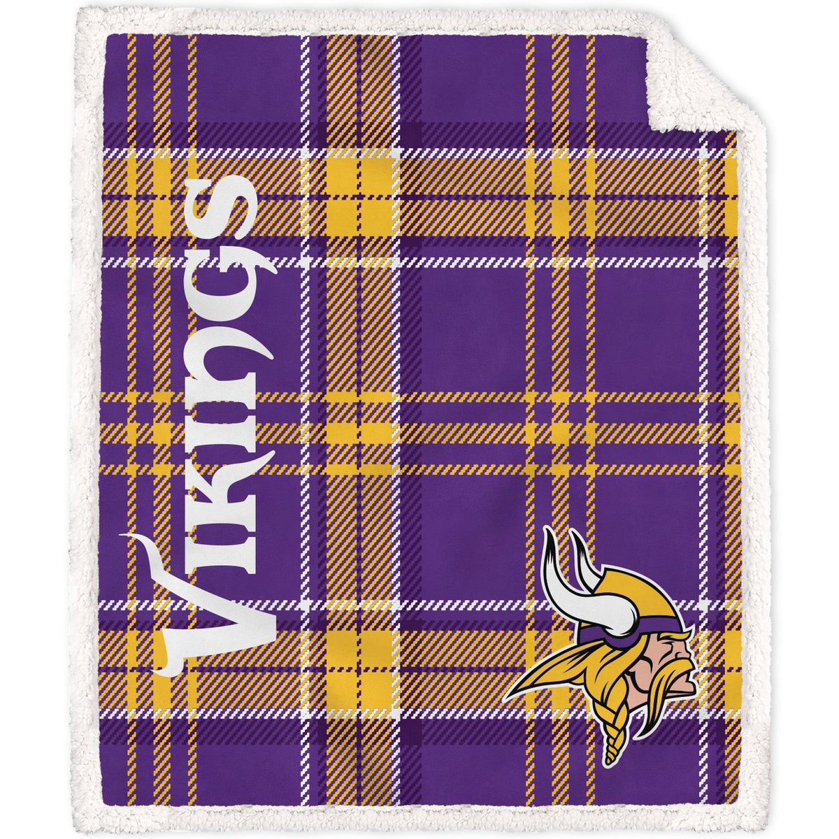 Minnesota Vikings NFL Team Classic Plaid Throw 50x60
