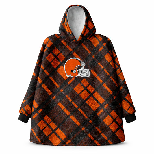 Cleveland Browns NFL Team Cozy Sherpa Hoodie - One Size Fits Most