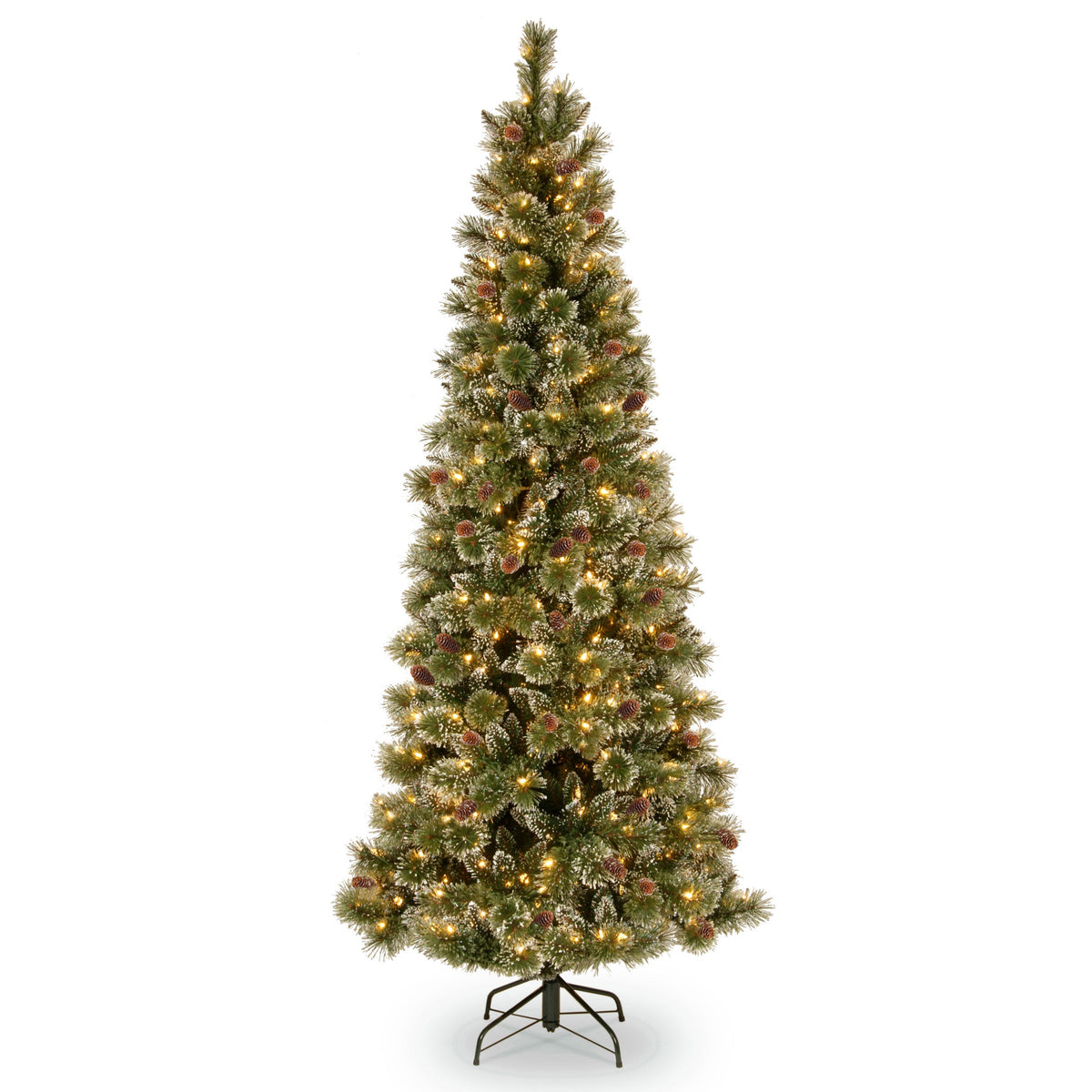 6.5 ft. Pre-Lit Bristle Slim Tree