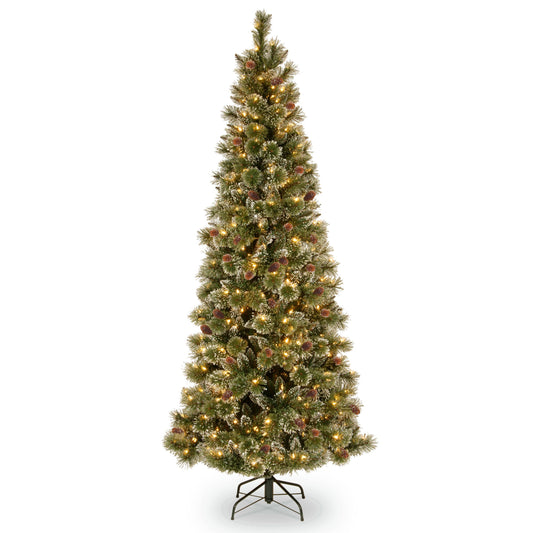 6.5 ft. Pre-Lit Bristle Slim Tree
