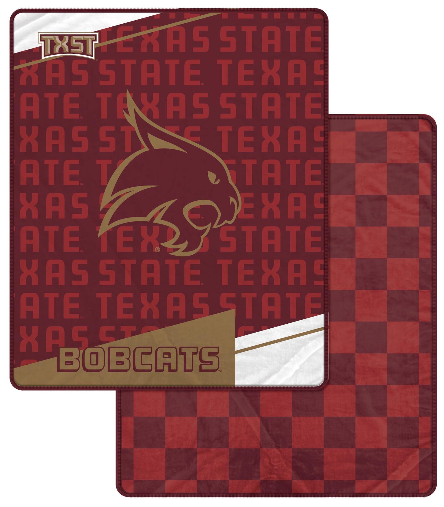 NCAA Checkers Logo Blanket