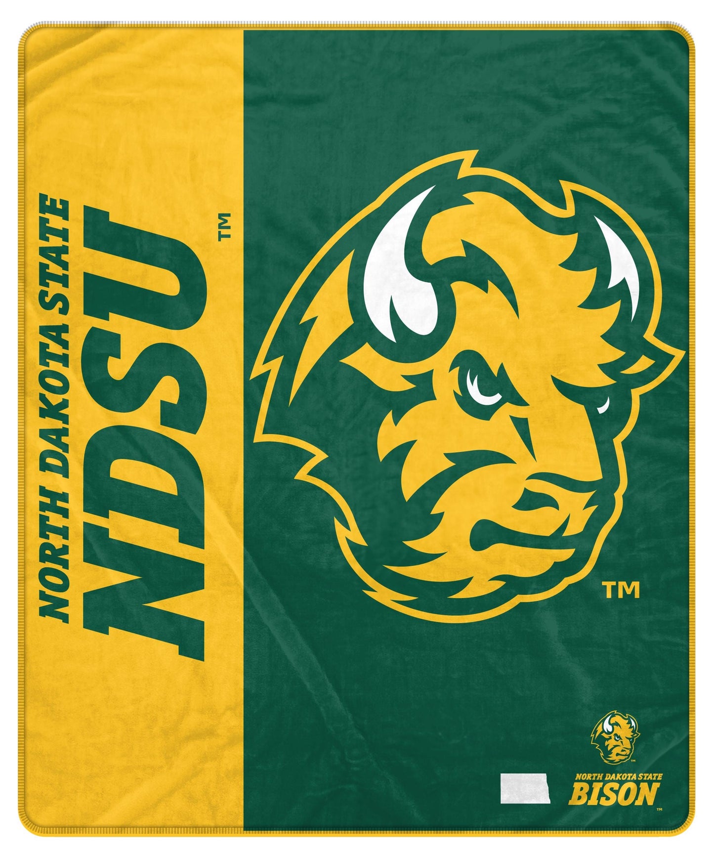 NCAA Side Bar Big Logo Blanket