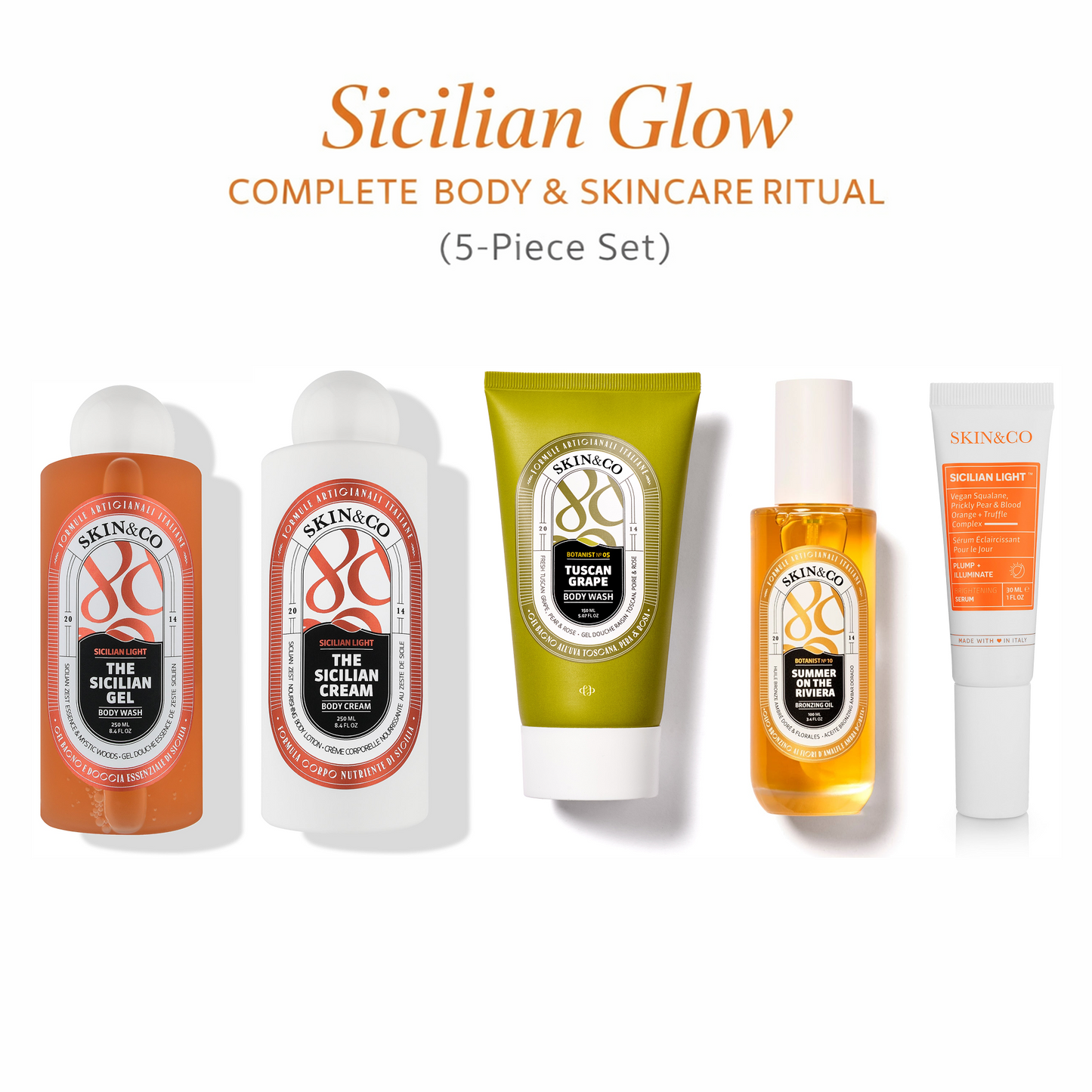 Sicilian Glow Complete Body & Skincare Ritual (5-Piece Set)