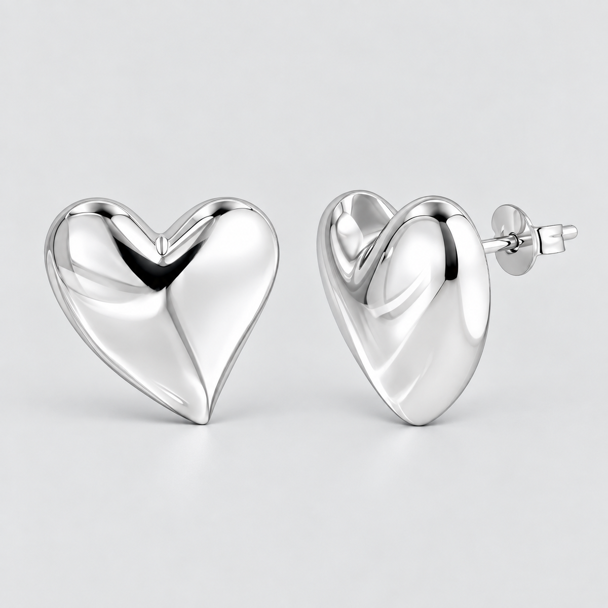 Love Heart Stud Earrings