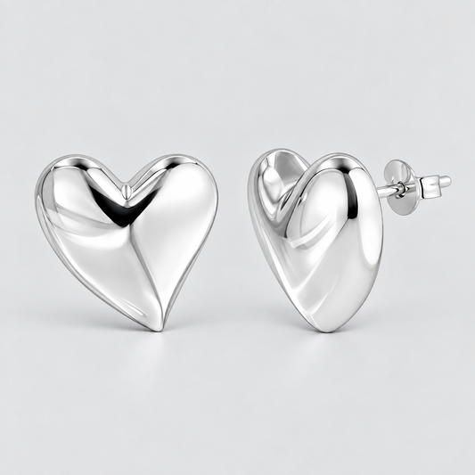 Love Heart Stud Earrings