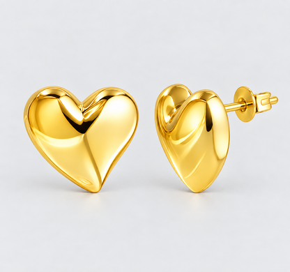Love Heart Stud Earrings