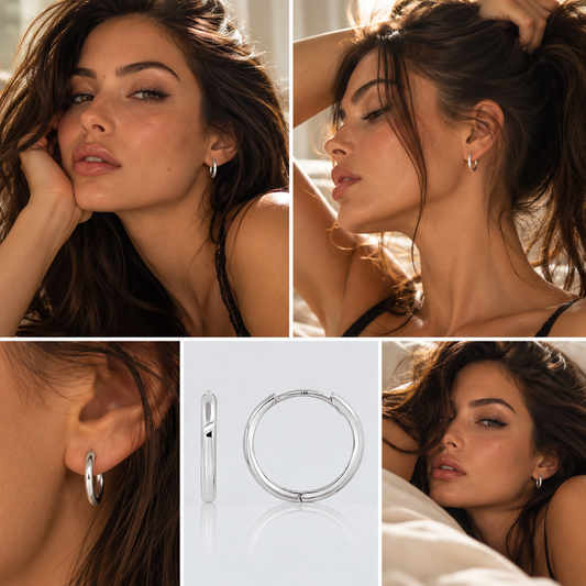 Love Dome Hoop Earrings – 16mm