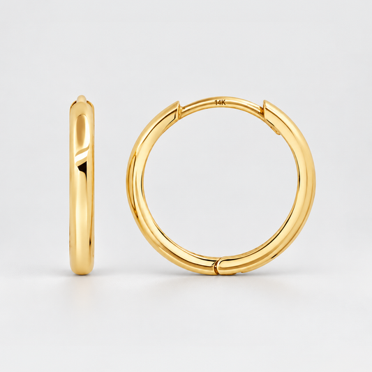 Love Dome Hoop Earrings – 16mm