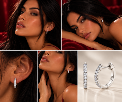 Love Diamond Hoop Earrings