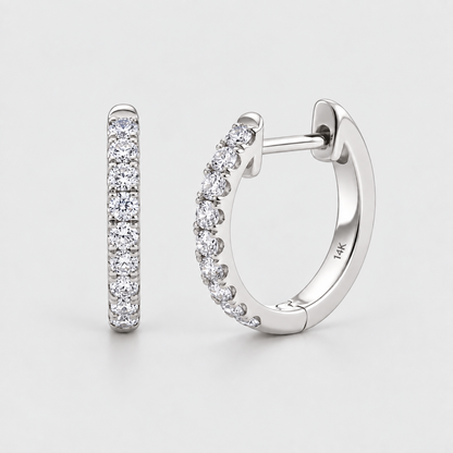 Love Diamond Hoop Earrings