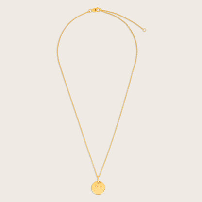 18k Gold Vermeil White Sapphire Zodiac Pendant Necklace
