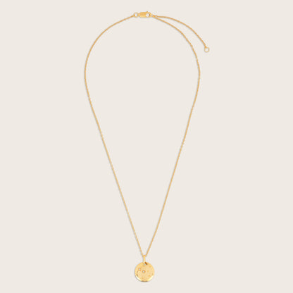 18k Gold Vermeil White Sapphire Zodiac Pendant Necklace