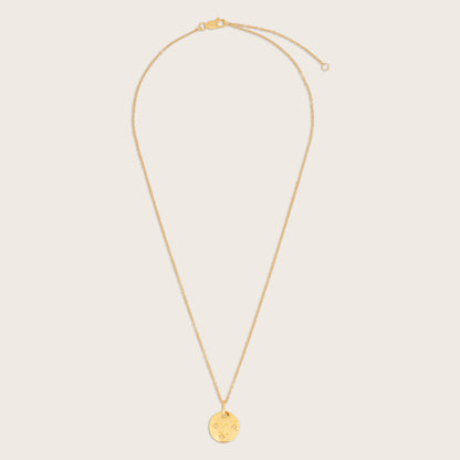 18k Gold Vermeil White Sapphire Zodiac Pendant Necklace