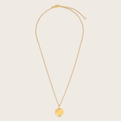 18k Gold Vermeil White Sapphire Zodiac Pendant Necklace