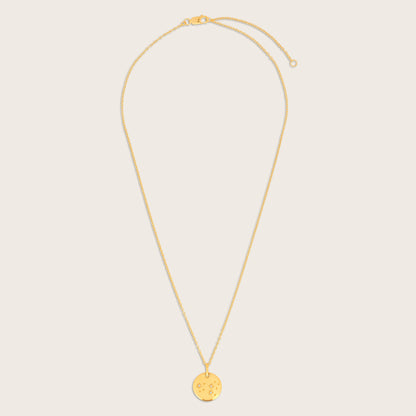 18k Gold Vermeil White Sapphire Zodiac Pendant Necklace