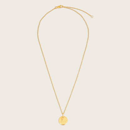 18k Gold Vermeil White Sapphire Zodiac Pendant Necklace