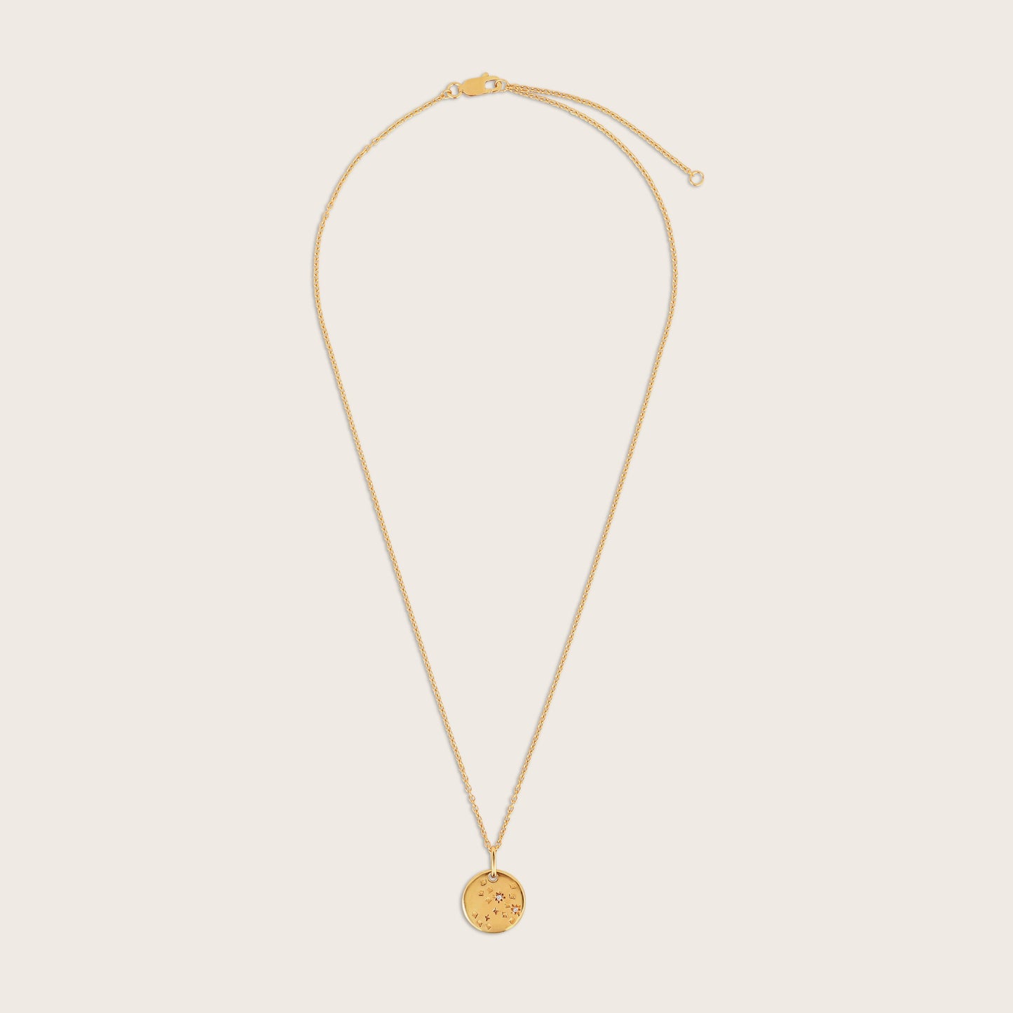 18k Gold Vermeil White Sapphire Zodiac Pendant Necklace