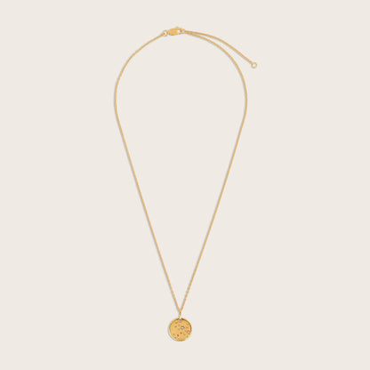 18k Gold Vermeil White Sapphire Zodiac Pendant Necklace