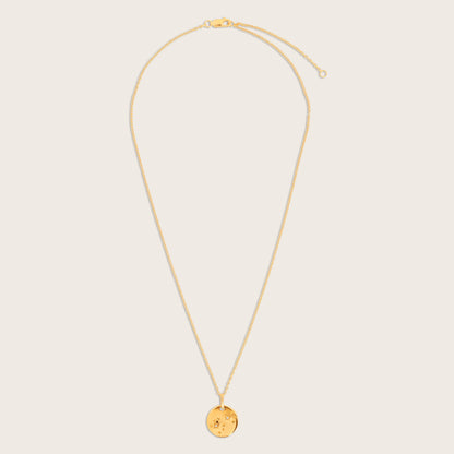 18k Gold Vermeil White Sapphire Zodiac Pendant Necklace