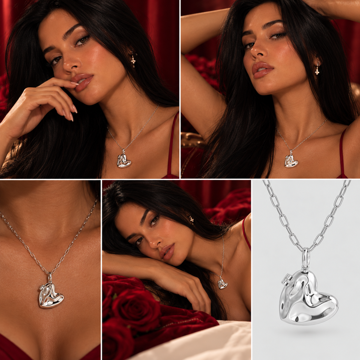 Love Heart Locket Necklace