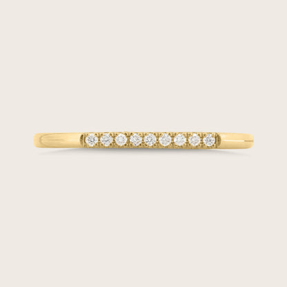 14k Yellow Gold Lab Grown Diamond Bar Ring