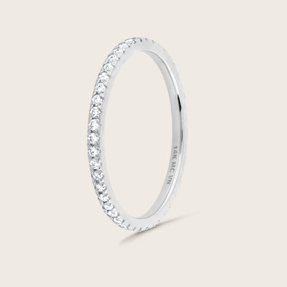 14k Gold Petite Lab Grown Diamond Eternity Band Ring