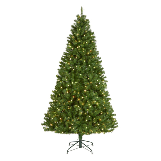 7.5 ft. Pre-Lit North Valley Spruce Tree with PowerConnect Light Parade LED Lights