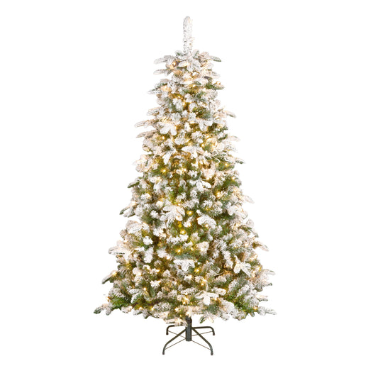 6.5 ft. Pre-Lit Snowy Everest Fir Tree