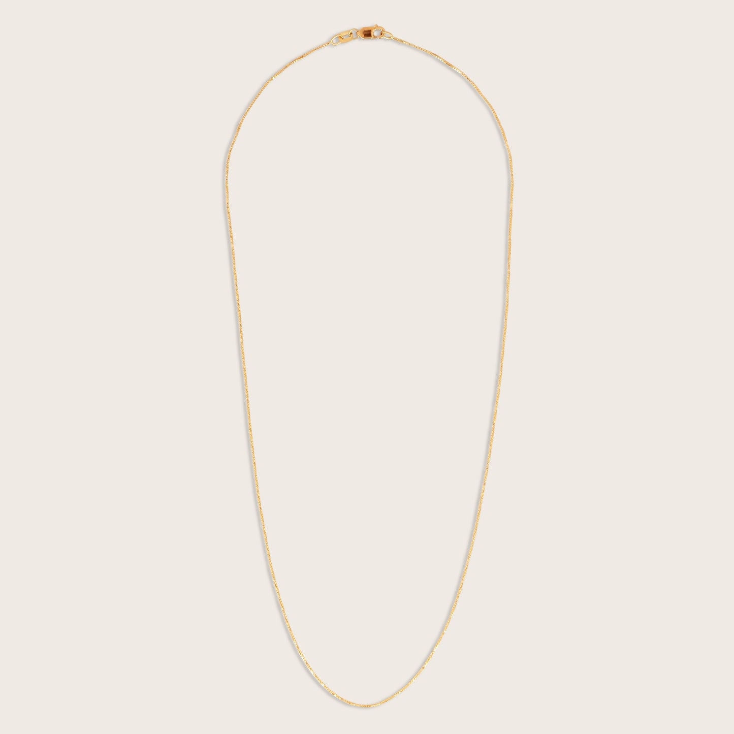14k Yellow Gold Petite Box Chain Necklace