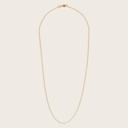 14k Yellow Gold Petite Box Chain Necklace