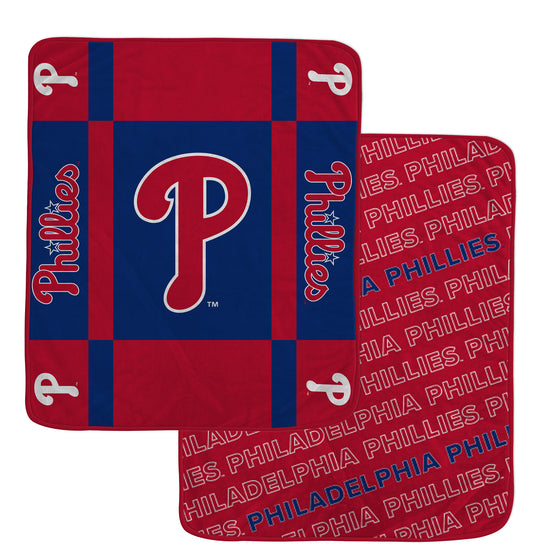 Philadelphia Phillies MLB Reverse Block 60" X 70" Double-Sided Plush Blanket