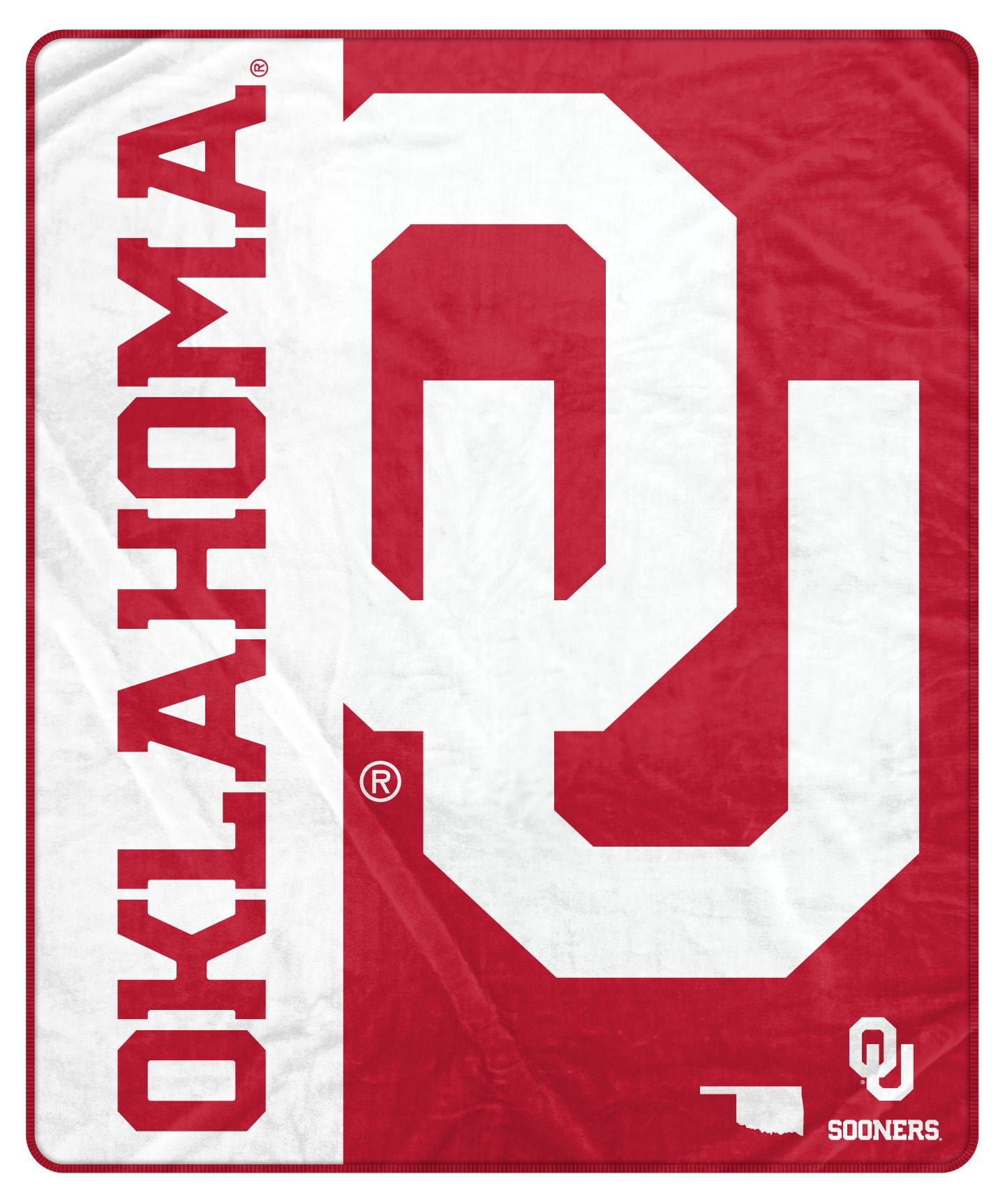 NCAA Side Bar Big Logo Blanket