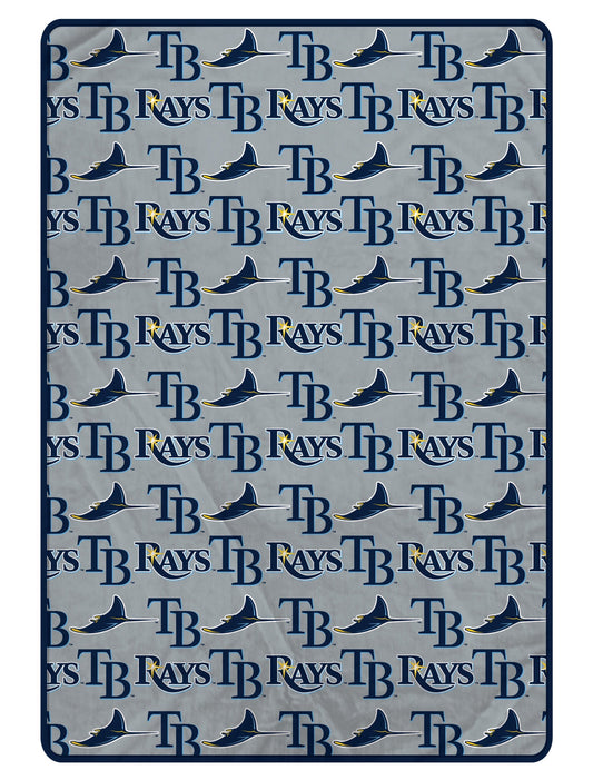 Tampa Bay Rays MLB Logo Roll 66" X 95" Oversized Twin XL Throw Blanket