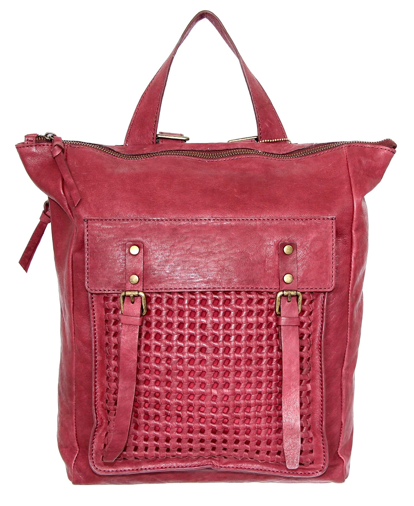 Suzanna Leather Backpack in Merlot