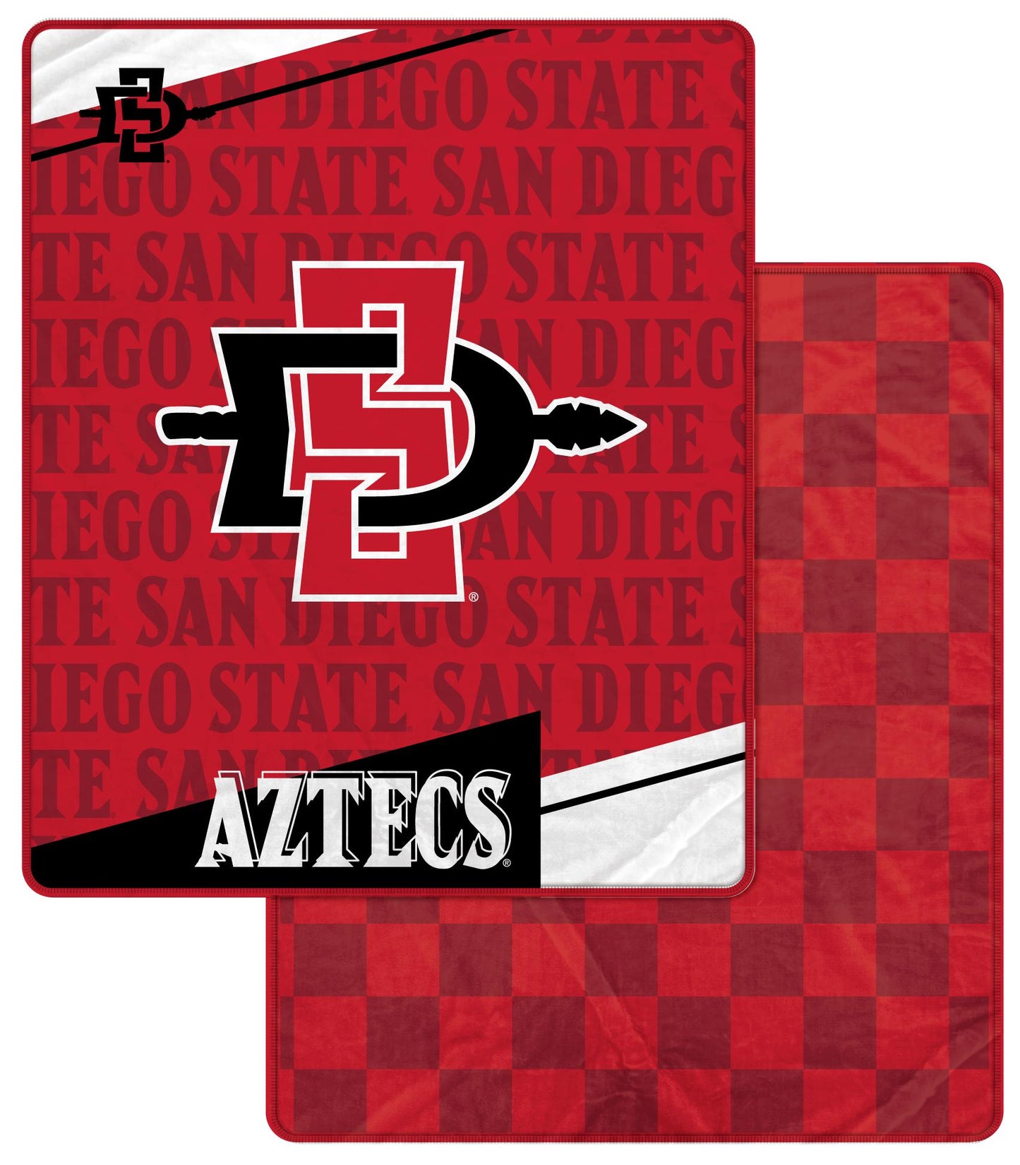 NCAA Checkers Logo Blanket