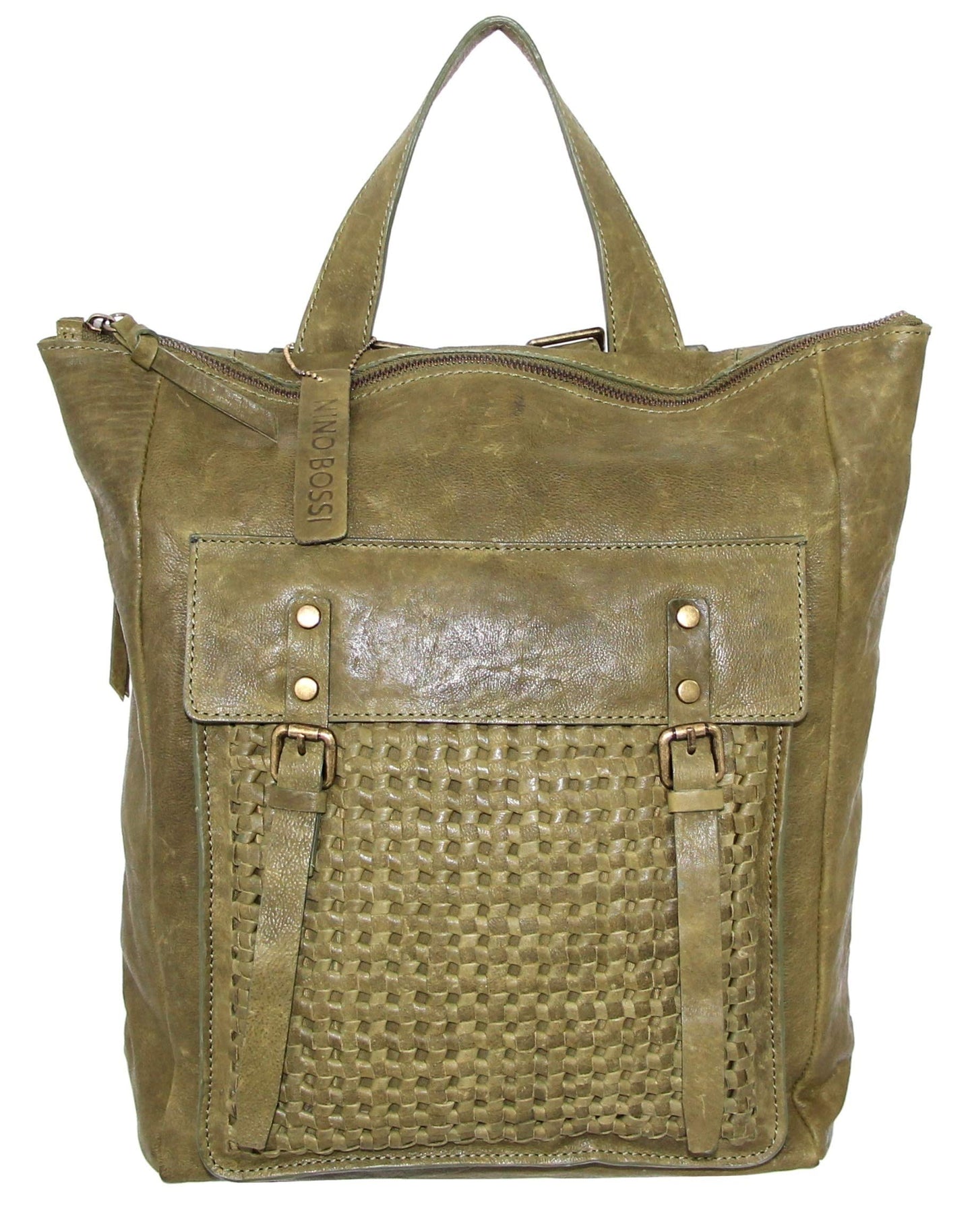Suzanna Leather Backpack in Moss