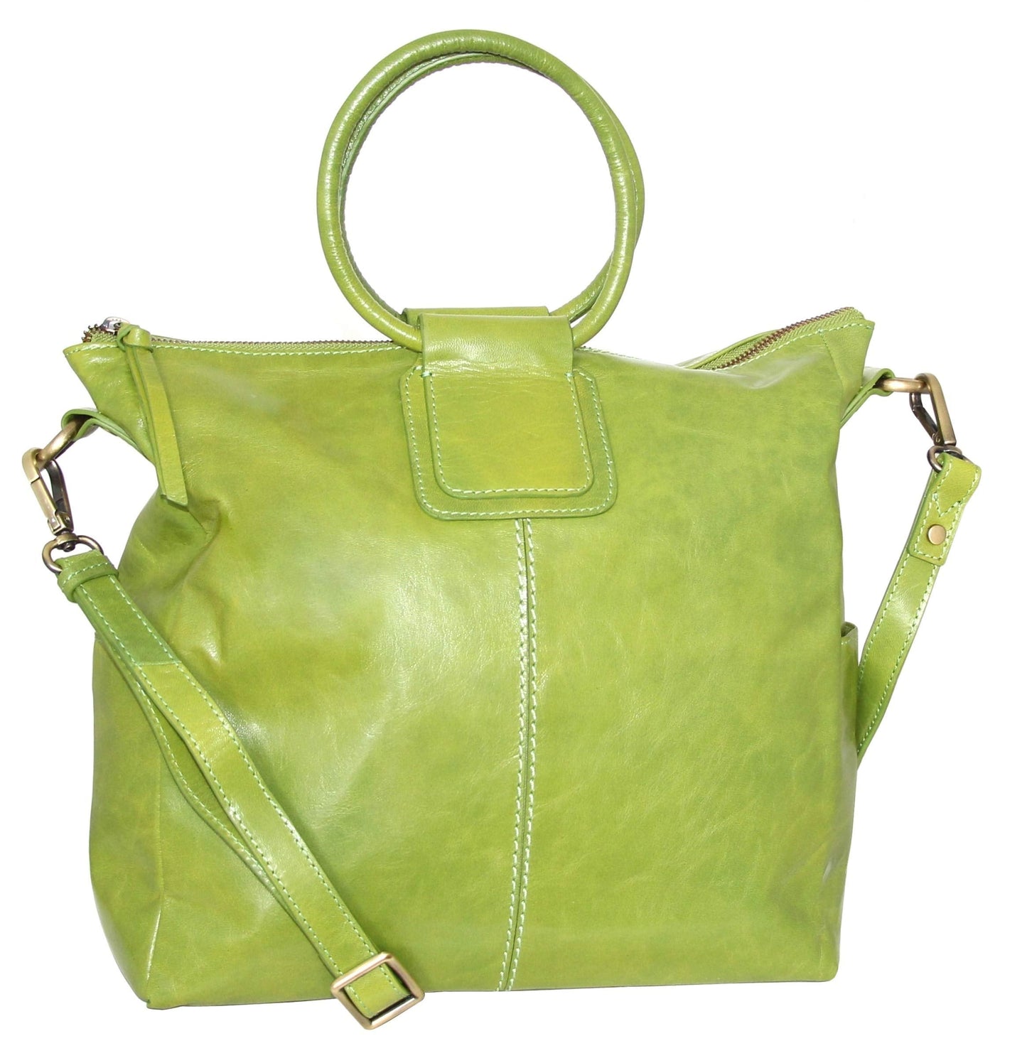 Jara's Ring Leather Tote in Fern