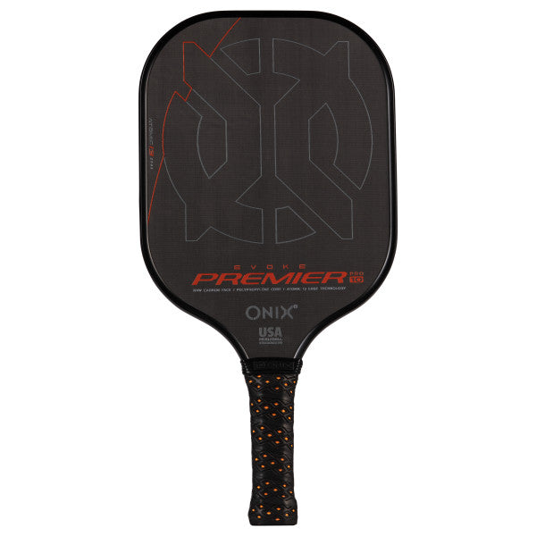 ONIX Evoke Premier Raw Carbon Pickleball Paddle - 10 mm - Black