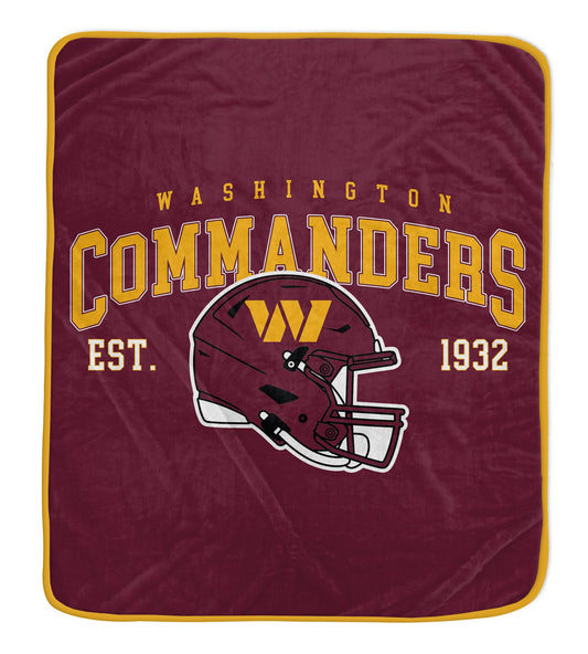 Washington Commanders NFL Team Vintage Helmet Cozy Throw 50x60