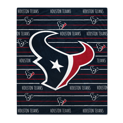 NFL Team Center Stripe Logo Fleece Throw