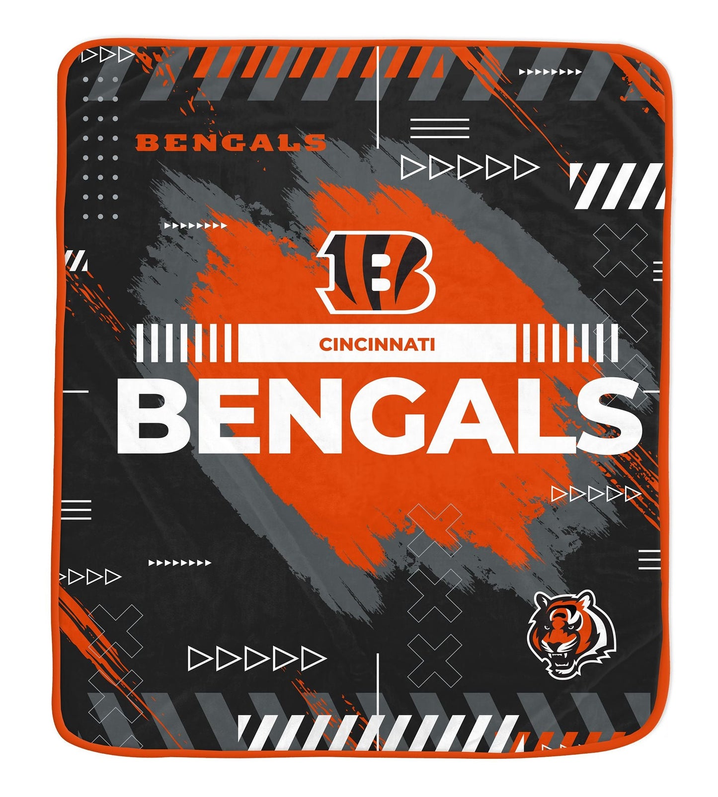 Cincinnati Bengals NFL Team Modern Logo Blanket 60x72