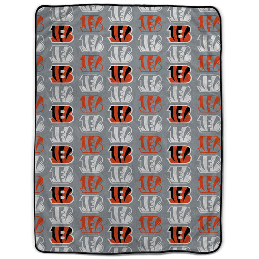 Cincinnati Bengals NFL Team Logomania XL Blanket 66x95