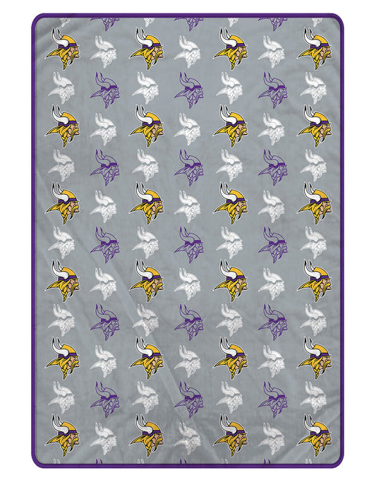 Minnesota Vikings NFL Team Logomania XL Blanket 66x95
