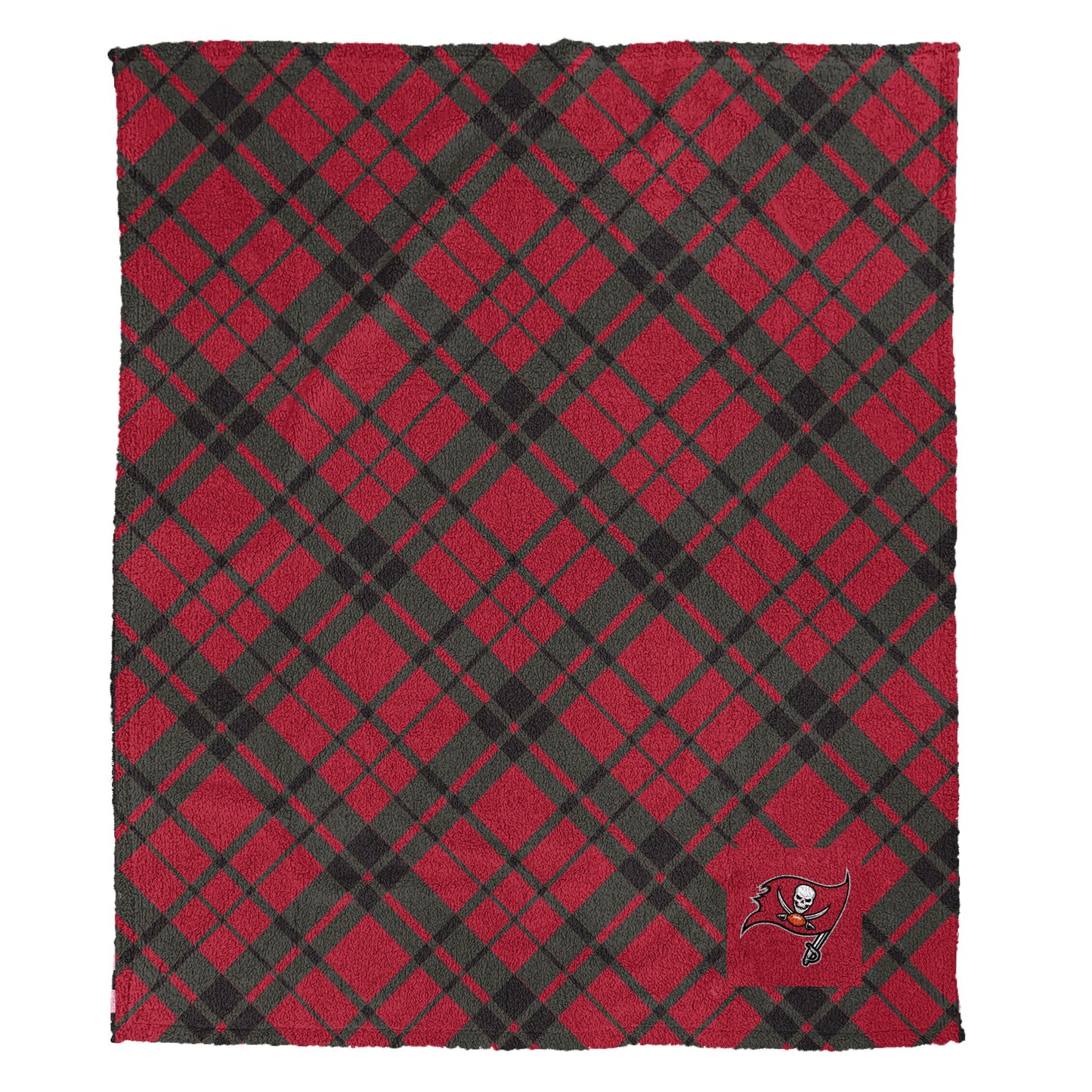 NFL Team Plaid Sherpa Logo Patch Throw